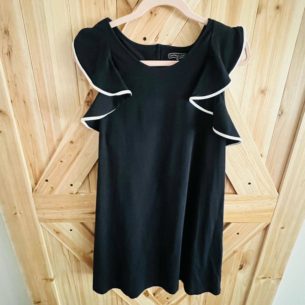 EUC Navy Ruffle Duffield Lane Dress - Size XL
